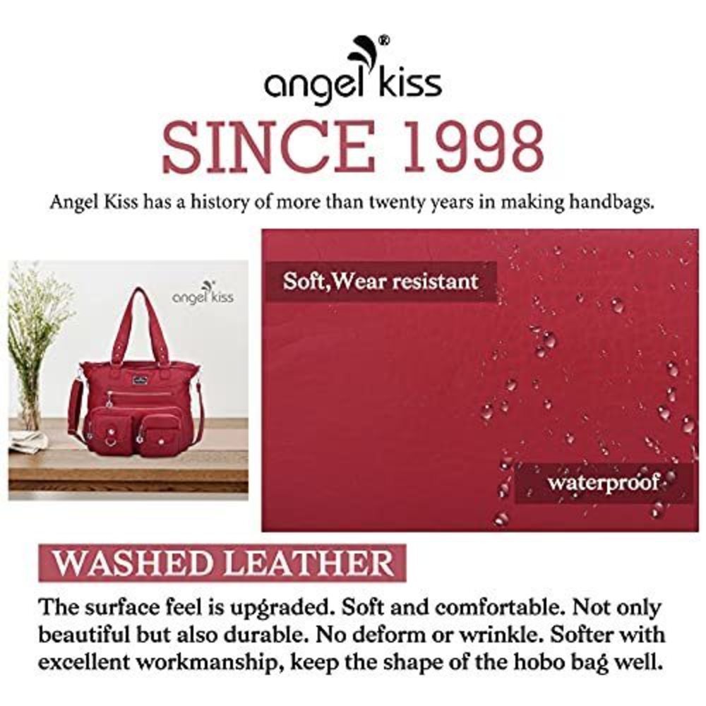 Red Soft PU Leather Satchel Hobo Tote with Shoulder Strap – Ladies Crossbody Tr - Picture 3 of 6